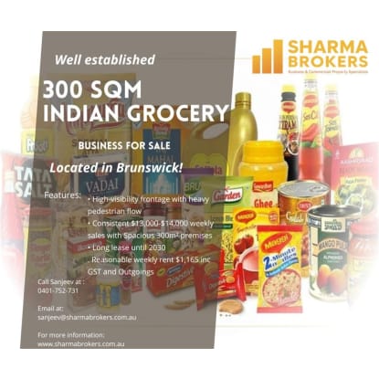 Established Indian Grocery Business for Sale - Brunswick!