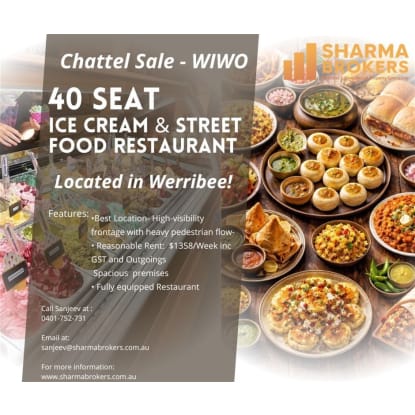 Chattel Sale- Ice Cream & Street Food Business - Werribee!