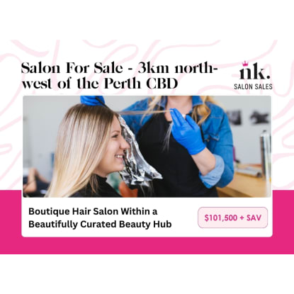 Boutique Hair Salon Within a Beautifully Curated Beauty Hub, 3km north-west of the Perth CBD