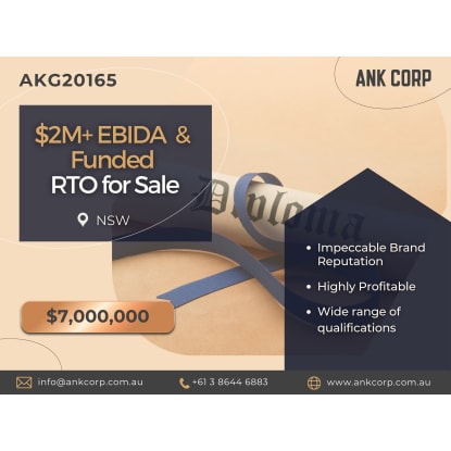 $2Mil EBIDA + Funded RTO for Sale | $7,000,000 | NSW | AKG20165