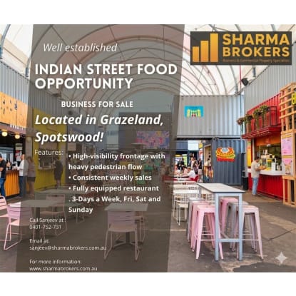 3-Day Indian Street Food Opportunity , Grazeland, Spotswood!