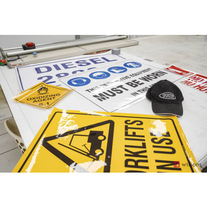 Signs and safety stickers business