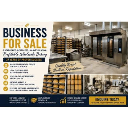 Hugely Successful, Well-Established Commercial Bakery Palmerston Bakery