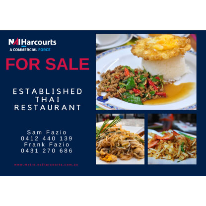 FOR SALE - Established Thai Restaurant | NOR