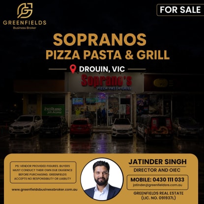 A well-established and highly regarded restaurant in the growing township of Drouin - Sopranos Pi...