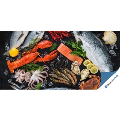 For Sale Fresh, Cooked Seafood Busy Train Station Shopping Mall Edgecliff Sydney