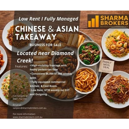 Chinese & Asian Business for Sale - Near Diamond Creek!
