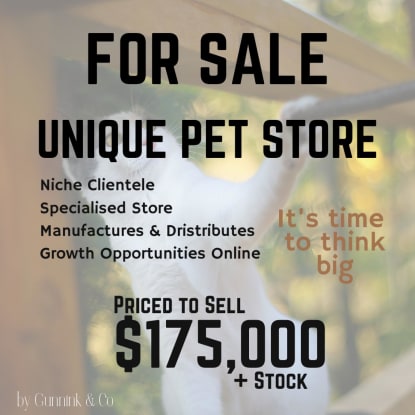 Established Specialty Pet Retail Business  Priced to Sell