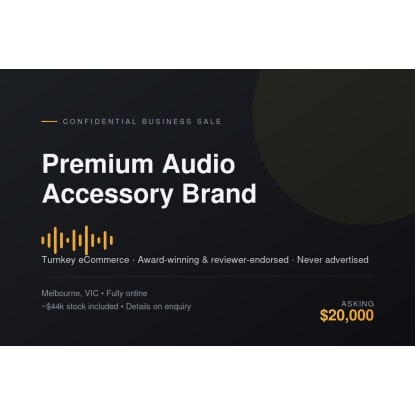Turnkey Premium Audio Accessory Brand — Award-Winning, Never Advertised