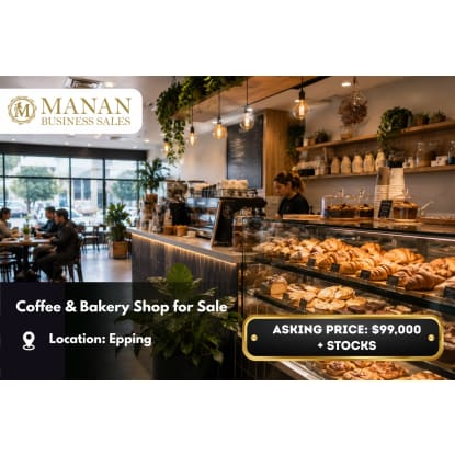 Coffee & Bakery Shop for Sale near Epping