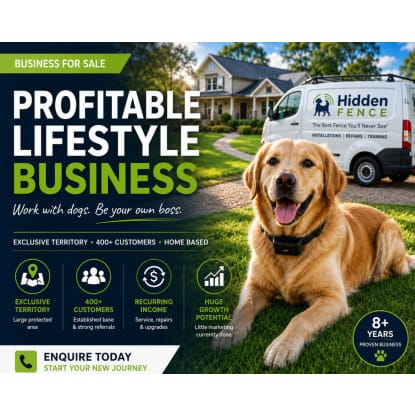 Flexible Lifestyle Business Exclusive NSW Pet Containment Territory