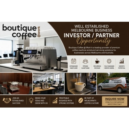 Business Partner Opportunity in Melbourne’s Workplace Coffee Market