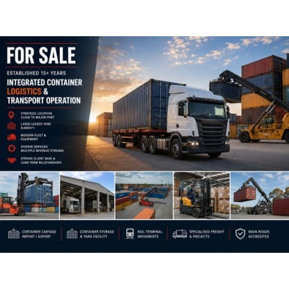 Established Port Transport, Logistics & Container Storage Business