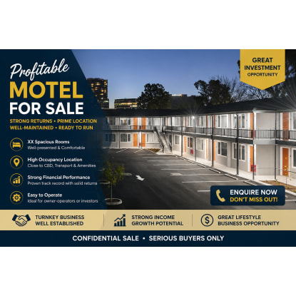 Motel Hotel business for sale metro regional area