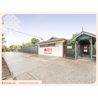 EXISTING CHILDCARE CENTRE FOR LEASE | $200,000 P.A. | APPROX. $2,667 PER PLACE