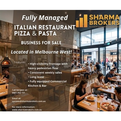 Fully Managed Italian Restaurant Sale - Melbourne West!