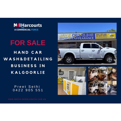 HAND CAR WASH & DETAILING BUSINESS IN KALGOORLIE