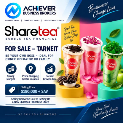 Sharetea Bubble Tea Franchise For Sale – Tarneit