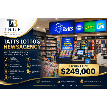 "Tatts Lotto & Newsagency - Only Tatts in Busy Shopping Strip" near Bittern Vic