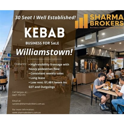 Prime 30-Seat Turnkey Kebab Business for Sale
