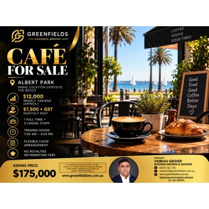 Premium Cafe & Restaurant with Liquor Licence for Sale - Albert Park