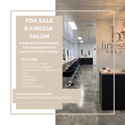 Hair and beauty salon business for sale