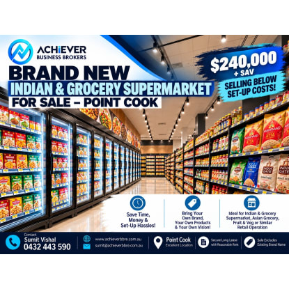 BRAND NEW INDIAN & GROCERY SUPERMARKET FOR SALE – POINT COOK