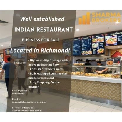Fully Equipped Indian Restaurant -Prime Richmond Location!
