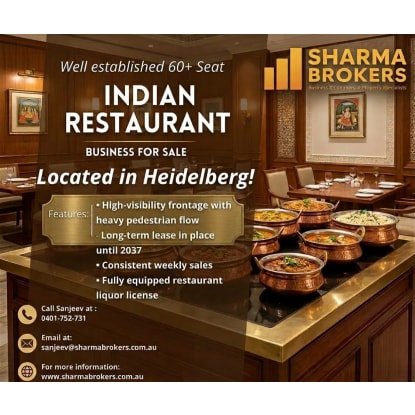 Well-Established 60-Seat Indian Restaurant - Heidelberg!