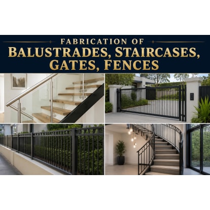FABRICATION OF BALUSTRADES, STAIRCASES, GATES, FENCES