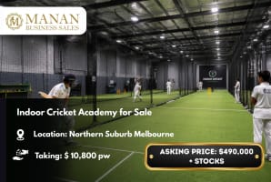 Indoor Cricket Academy for Sale | Northern Melbourne