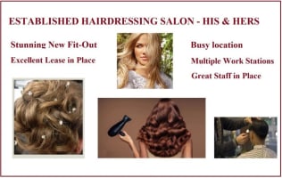 Established Hairdressing salon of 40+ yrs, busy location w/ stunning new fit-out