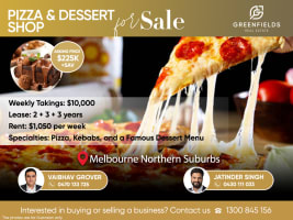 Profitable Pizza & Dessert Shop for Sale – Melbourne Northern Suburbs