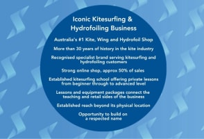 Iconic Kitesurfing & Hydrofoiling Business, Multiple Revenue Channels.