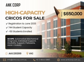 High-Capacity CRICOS RTO for Sale in Victoria | 772 Capacity | $650,000