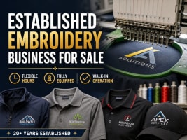 Established Embroidery Flexible, Fully Equipped & Ready to Go