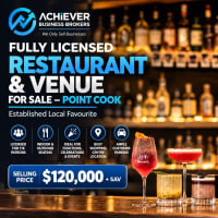 Fully Licensed Restaurant & Function Venue for Sale – Point Cook