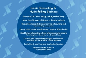 Iconic Kitesurfing & Hydrofoiling Business, Multiple Revenue Channels.