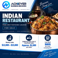 PROFITABLE INDIAN RESTAURANT – PRIME WEST FOOTSCRAY LOCATION – LOW RENT & STRONG WEEKLY SALES