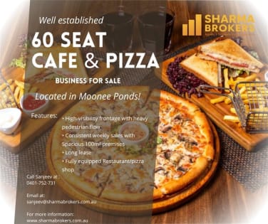 Established Cafe & Pizza Business for Sale - Moonee Ponds!