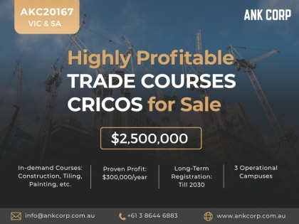 Highly Profitable Trade CRICOS For Sale | $2,500,000 | VIC & SA