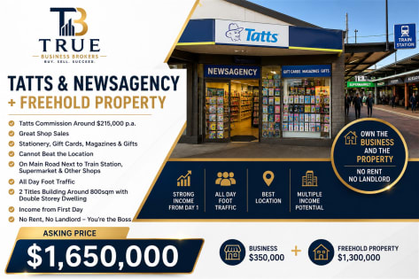 Tatts & Newsagency + commercial Freehold-Multiple Income Potential- Gippsland Area