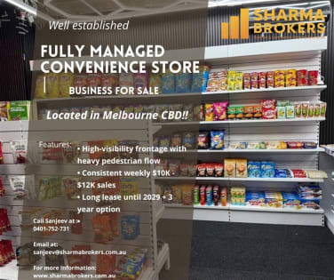 Fully Managed Convenience Store | Melbourne CBD!