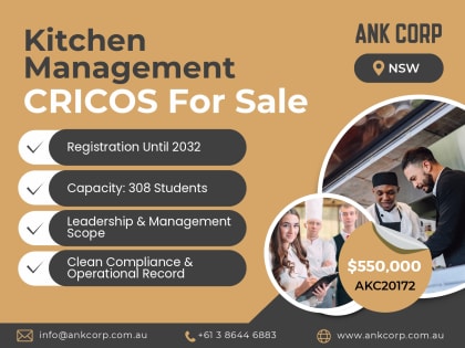 ​CRICOS RTO For Sale – Established Hospitality & Leadership Provider | NSW | AKC20172