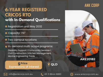 6-Year Registered CRICOS RTO for Sale with In-Demand Qualifications | QLD