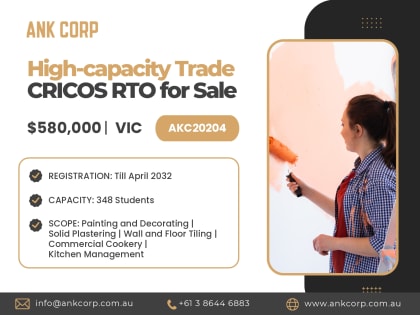 Trade CRICOS for Sale | VIC | $580,000 | Capacity 348 | AKC20204