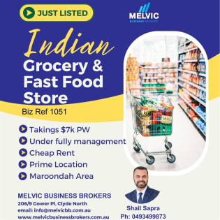 Indian Grocery and sweets shop for sale prime locaation