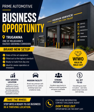 Prime Automotive Business Opportunity: Brand New Setup in High-Growth Truganina- WIWO