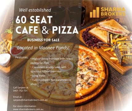 Established Cafe & Pizza Business for Sale - Moonee Ponds!