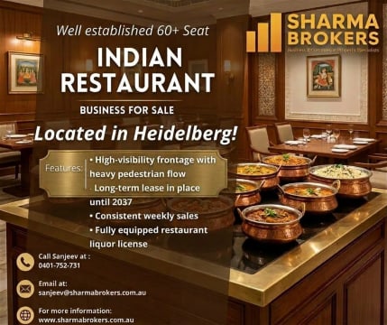 Well-Established 60-Seat Indian Restaurant - Heidelberg!